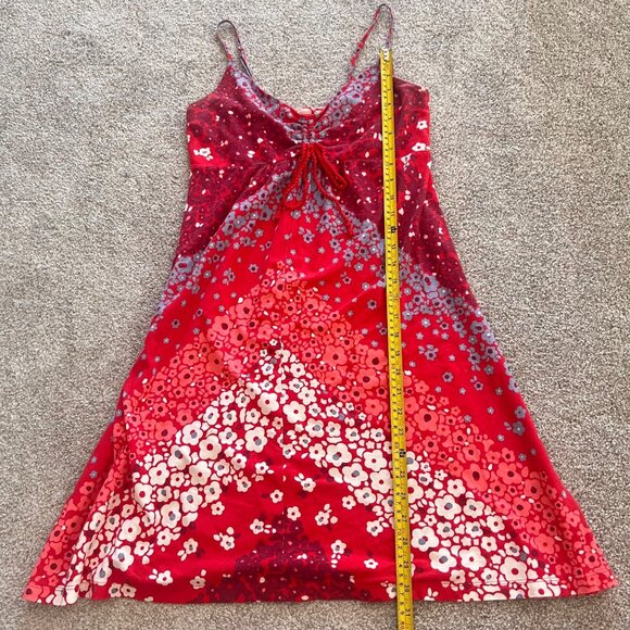 Y2K American Eagle Outfitters Blue & Red Retro Babydoll Midi Dress M - Picture 4 of 8